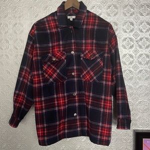 BP Oversized Plaid Jacket